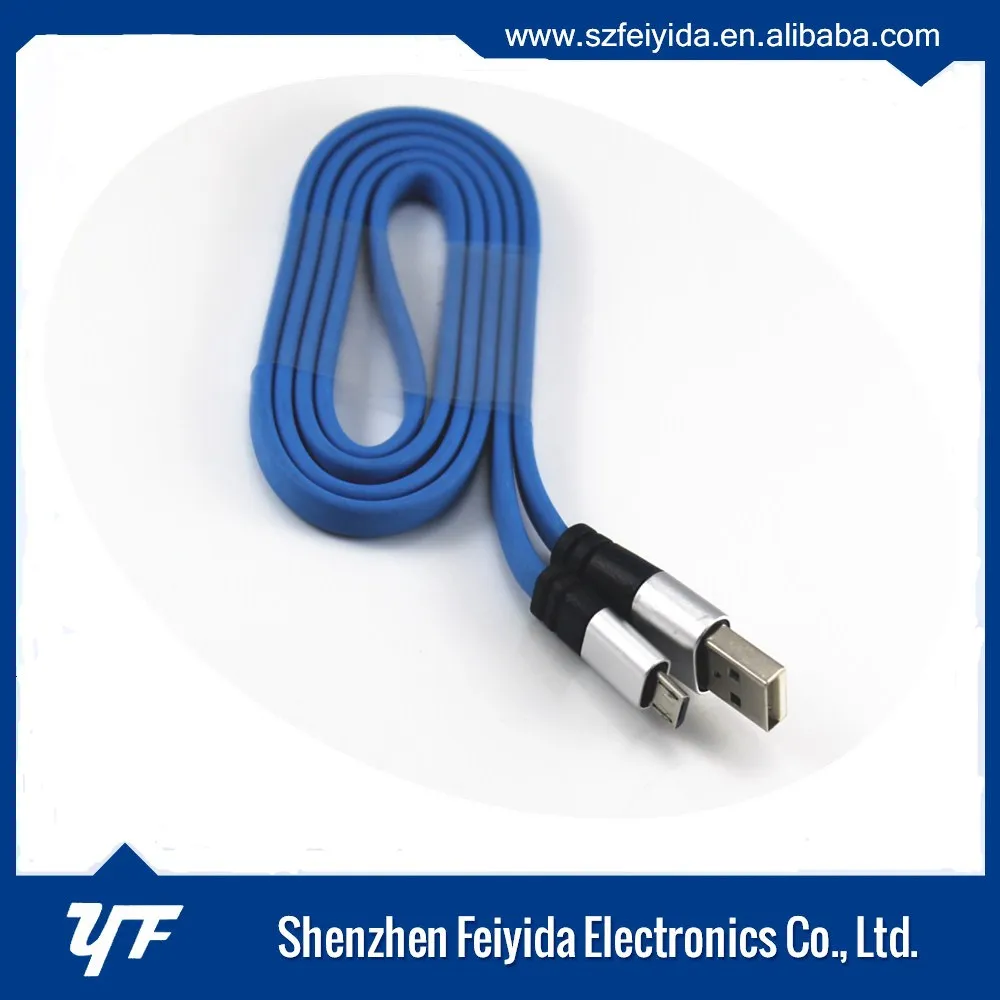 Blue, Orange or cuatomized ABS TPE Micro USB 2.0 Cable for iPhone