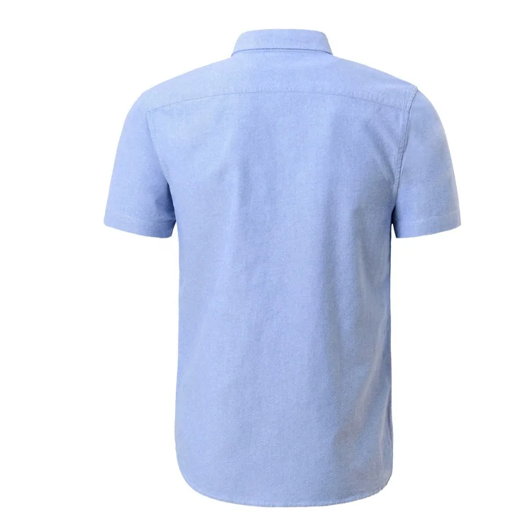 
Custom casual 100% cotton oxford camisas smart texture short sleeve chemise homme button down design mens dress shirt 