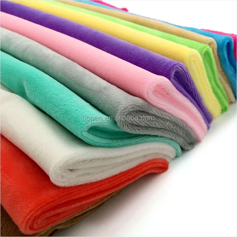 Guangdong factory wholesale production 100% Polyester Eco-Friendly Plush Velvet Fabric For Making Soft Toys