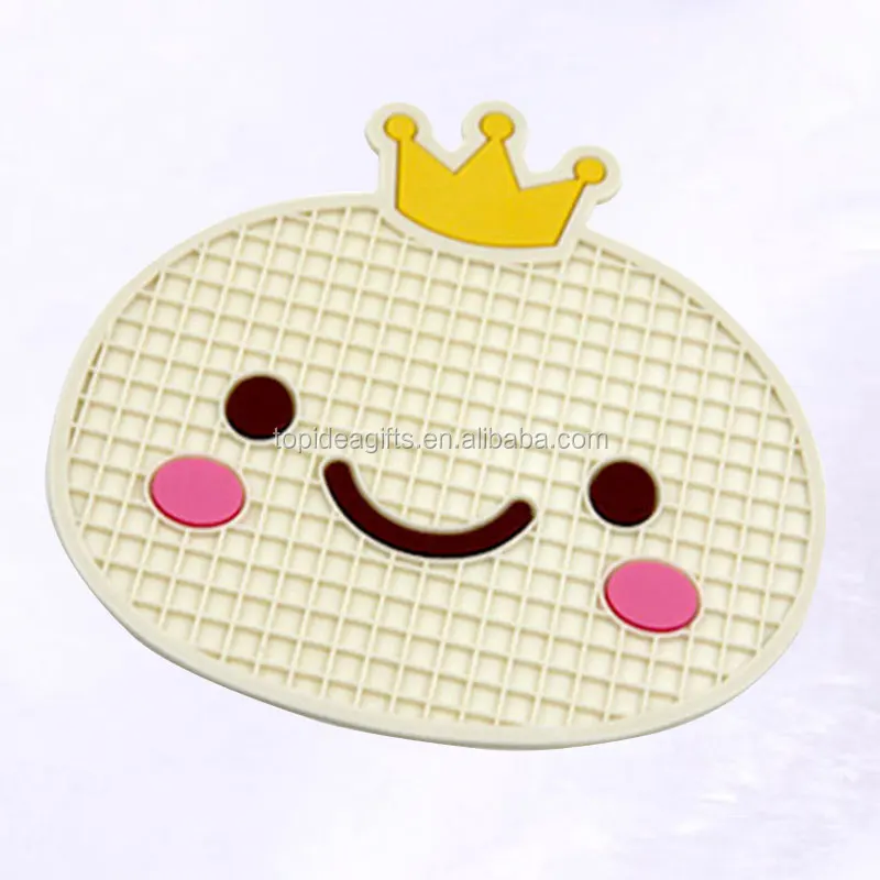 Factory wholesale Rabbit smile face pad anti-slip pvc mat anti-slip rubber mat mobile phone table pvc holder Customized