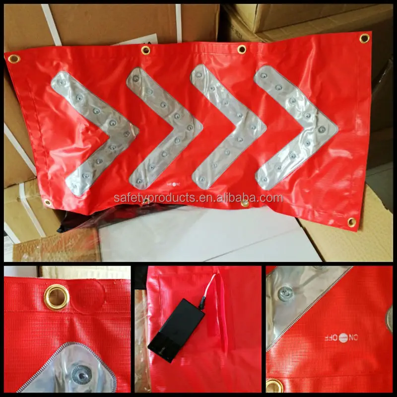 traffic car flashing arrow sign direction led chevron