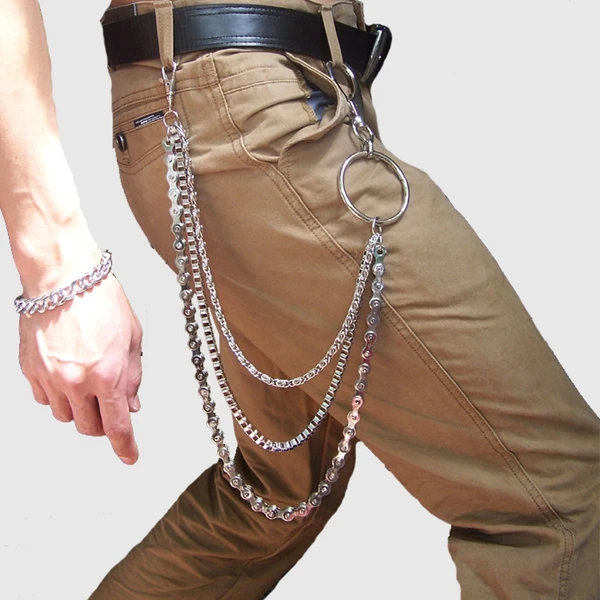 Punk Chain On The Jeans Pants Women Keychains for Men Unisex Egirl eBoy Harajuku Clothing Aesthetic Accessories