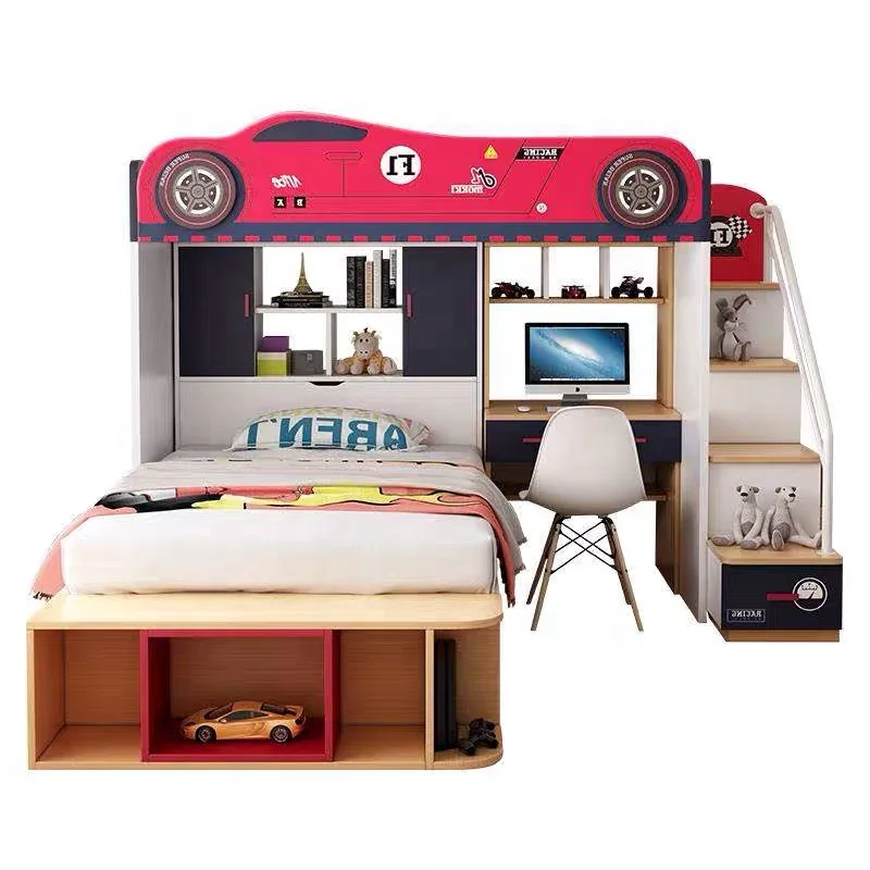 
car bed modern kids bed with desk wardrobe bedroom furniture bunk bed 103 
