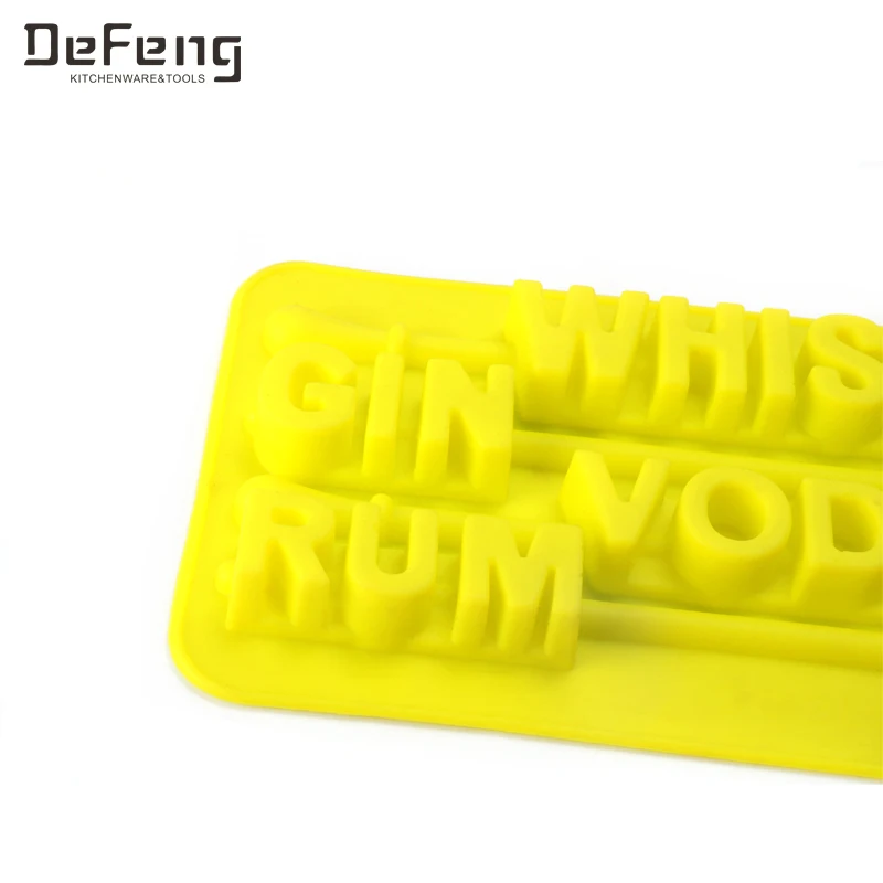 Lovely food grade silicone alphabet shaped lollipop mold DIY Ice Tray Mold Ice Cube Candy Mold