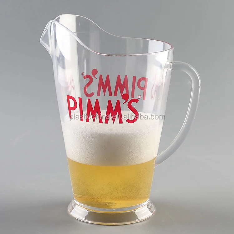 Plastic Drink Pitcher Plastic Stackable Beer Pitcher Jug For Bar Transparent Plastic Beer Pitcher