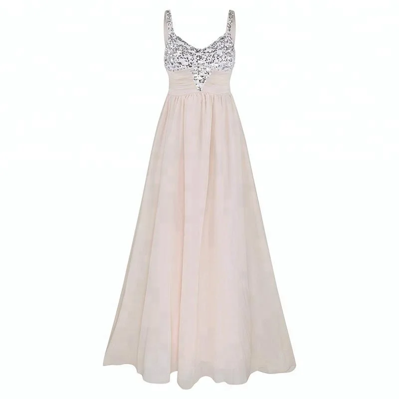 Wholesale Fashion Sleeveless Sequin Bust Women Sexy Party Dress