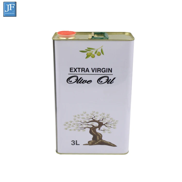 Wholesale Cooking Oil Food Grade Square 1 Liter Custom Olive Oil Metal Tin Cans