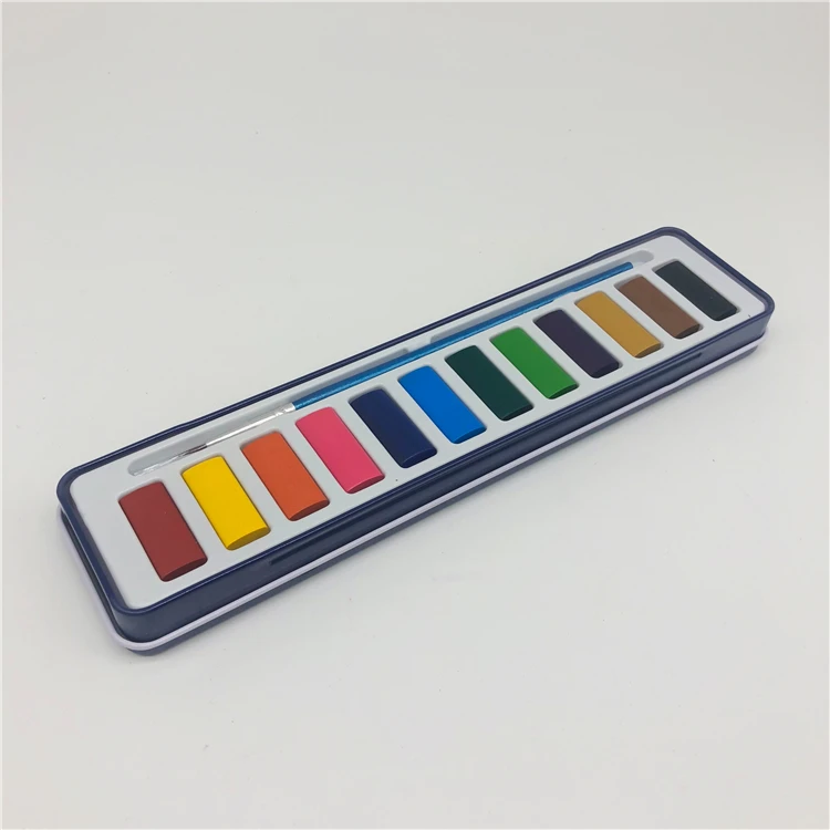 Hot 12/24/36 solid Colors Watercolor Paint Cake Art Professional Solid Painting Set