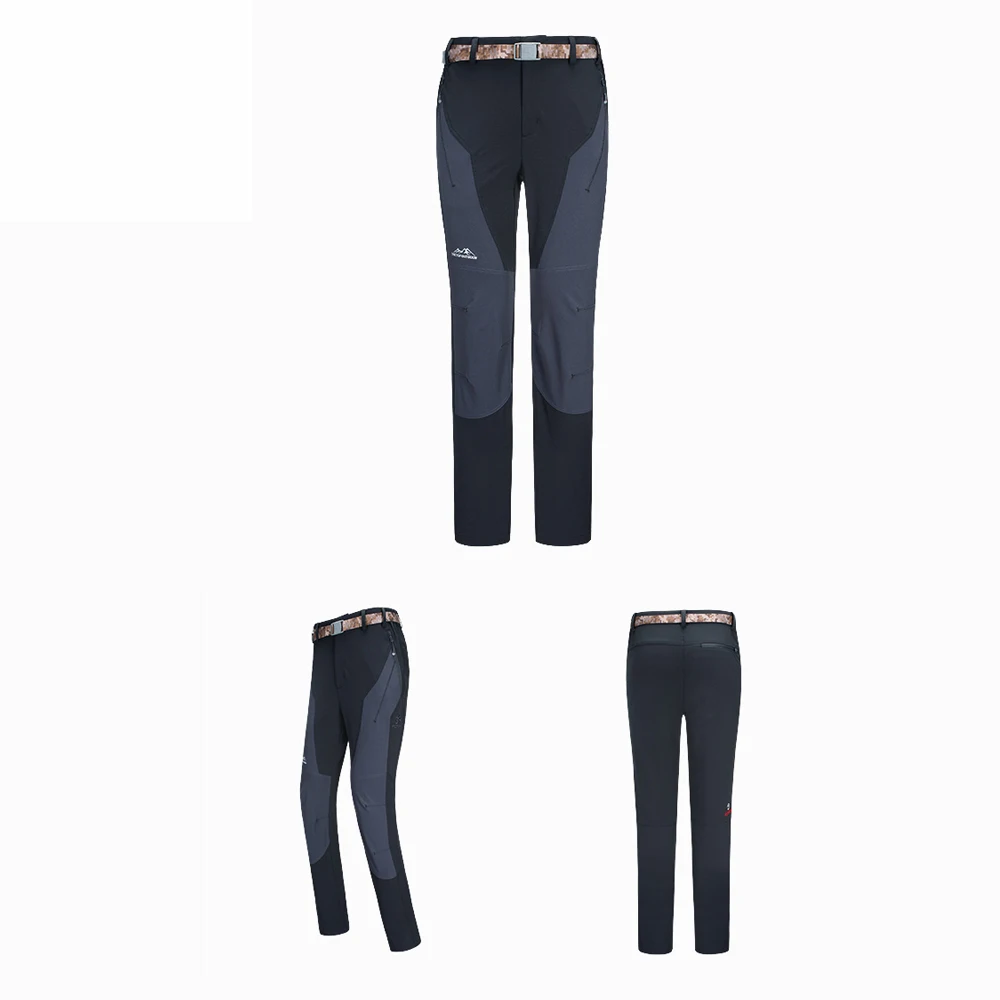 Thick Stretch Softshell Fabric Men Outdoor Pants for Winters Riding Camping