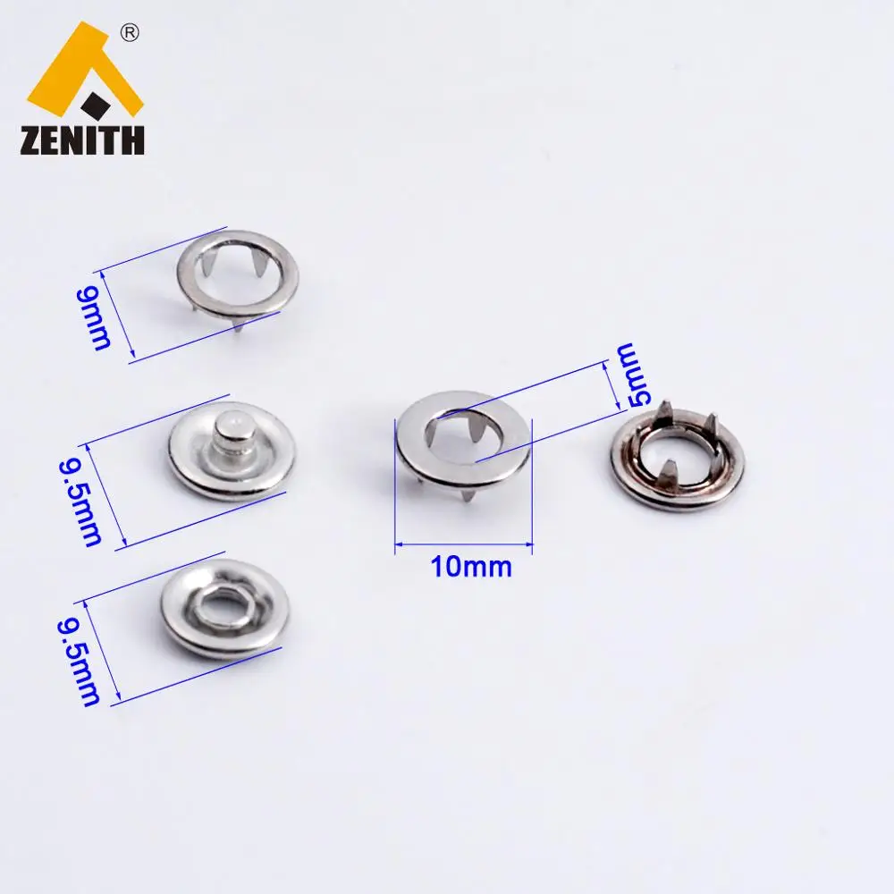 Prong Snap Button/Gripper with fashion Ring  MPC10033