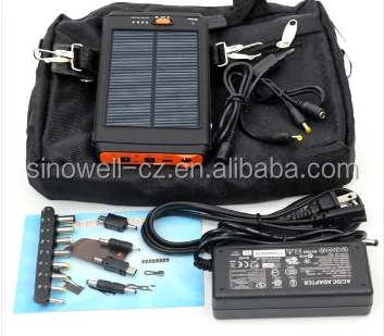 
12v 16v 19v 12000mAh Solar Laptop Charger Power Bank USB Portable Charger Backup External Battery 