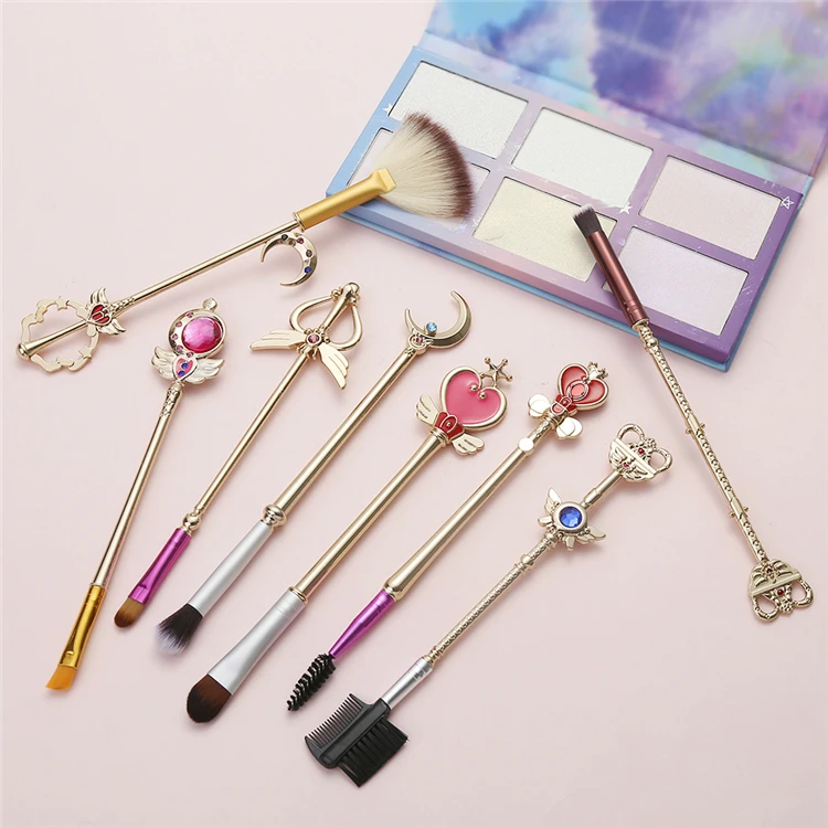 2019 New Professional MakeUp Brushes Eyeshadow Foundation Blush Cosmetic Brush Set Kit Tool Sailor Moon 8pcs Makeup Brushes