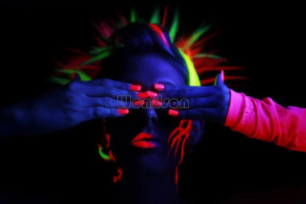 9 LED Small Purple Light Invisible Inks Glow Golf Balls UV Violet Flashlight