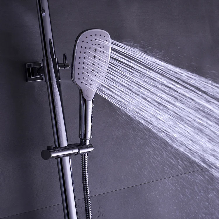 High Quality Thermostatic Egg Tube Chrome Shower Set Best Selling Fashion Shower Mixer Faucet For Bathroom