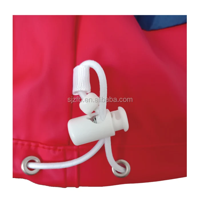 Simple Comfortable Red PU raincoat with vent hole and Logo