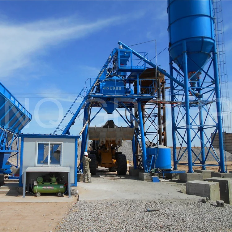 Hot Sale HZS Series Hopper Type Concrete Batching Plant  Hopper concrete mixing plant