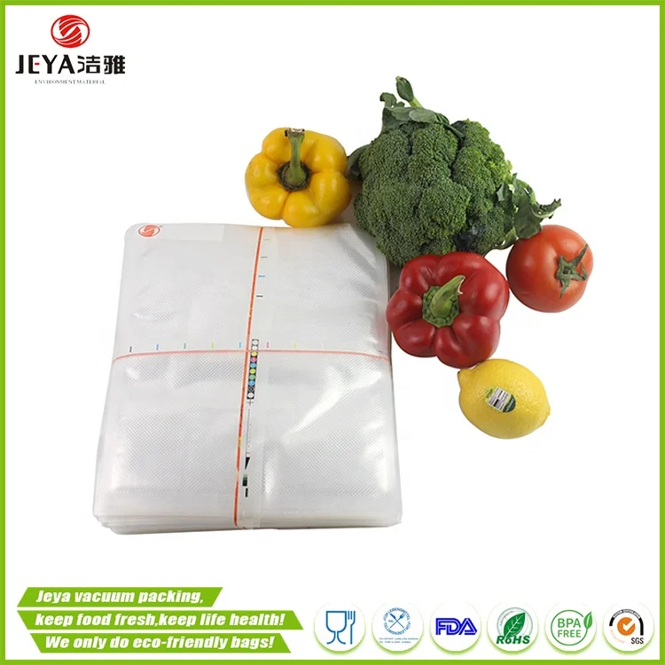 
Custom Printed Heat Seal Vacuum Plastic Bag for Household Sealer 