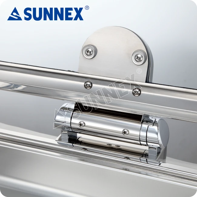 Sunnex New Style Food Warmer Chafing Pot Hotel Supply Tempered Glass Induction Chafing dish Chafers