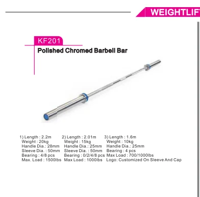 Warehouse Alloy Steel Weight Lifting Ceramic Rod  Bar For Strength Training
