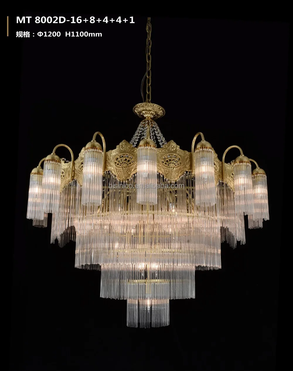 Italy Style Home Decor Crystal Bronze Chandelier for Living Room/ Elegant Ornate Crystal Pendant Lamp Droplight for Hotel