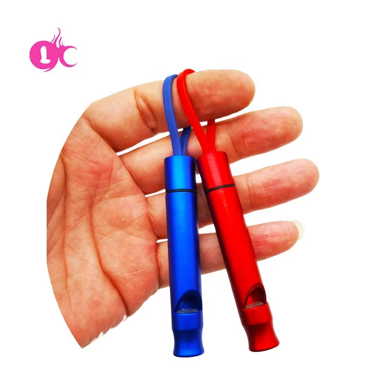 
Factory price 2020 New custom logo Sports Colorful Aluminum Metal promotion Funny Survival Whistle keychain 