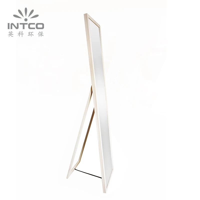 INTCO New Arrival Wood Carving Floor Standing Mirror Frame