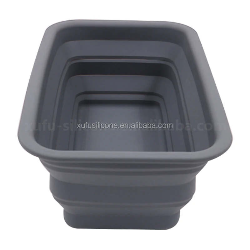 Outdoor Use BPA Free Food Grade Collapsible Food Container Collapsible Silicone Beer Ice Bucket Silicone Storage Container