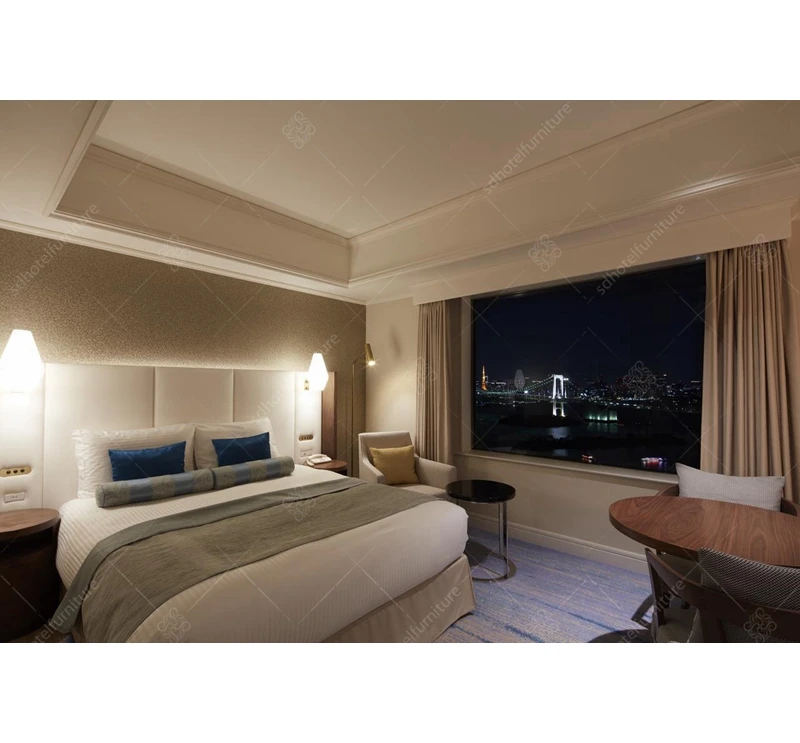 Contemporary Style Wooden Hotel Room Furniture Sets Hotel Bedroom Furniture Sets Upholstered