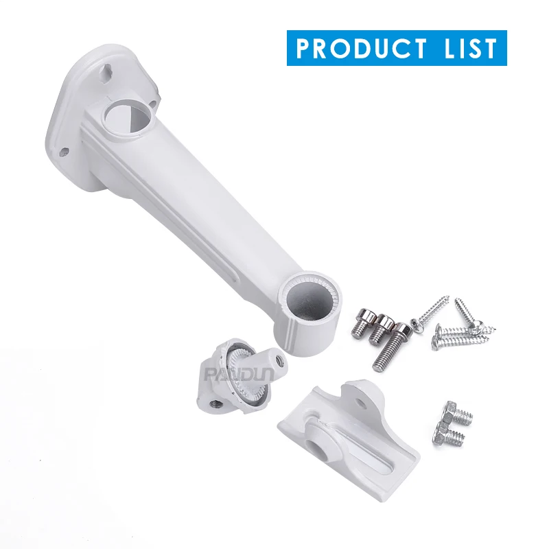 Cheap Aluminum alloy white cctv camera mounting bracket cctv camera hanging mount