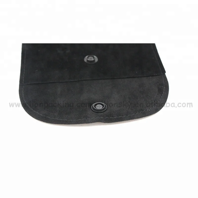 Custom Black Velvet Fabric Pouch Luxury envelope Gift Card jewelry bag