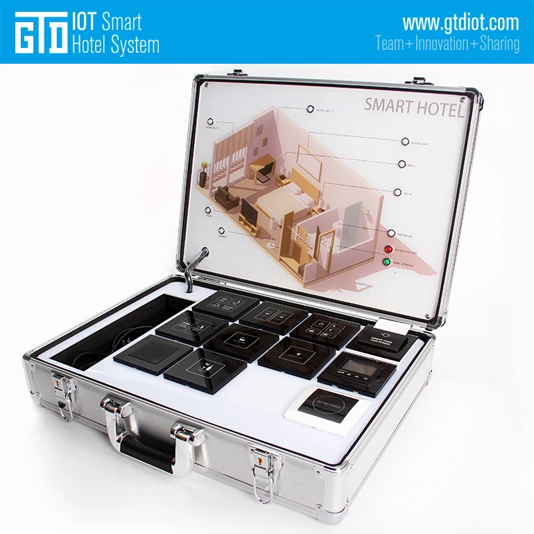 Customized Size silver/black Metal material practical portable light control switch demo case