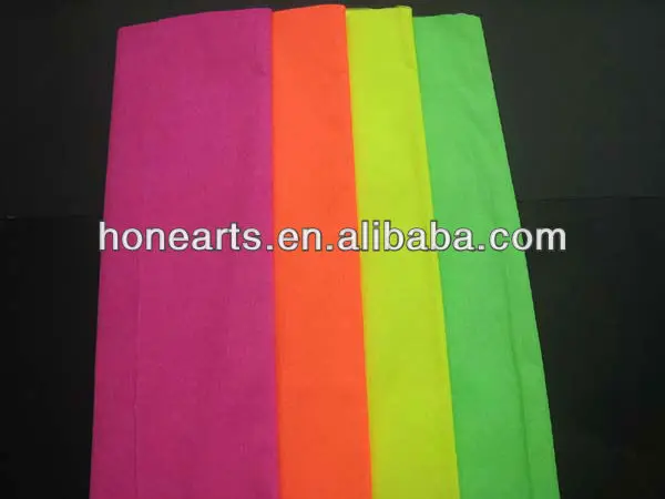 
Color Fluorescent Crepe Paper Fluorescent wrinkled paper 