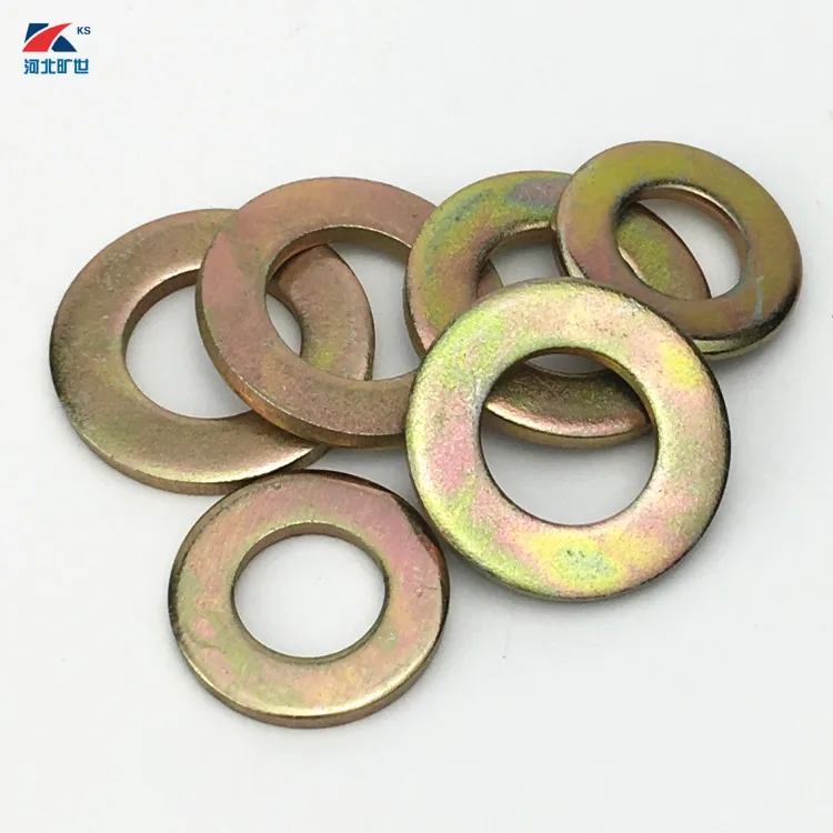 Galvanized Yellow color carbon steel washer flat washer plain washer gasket