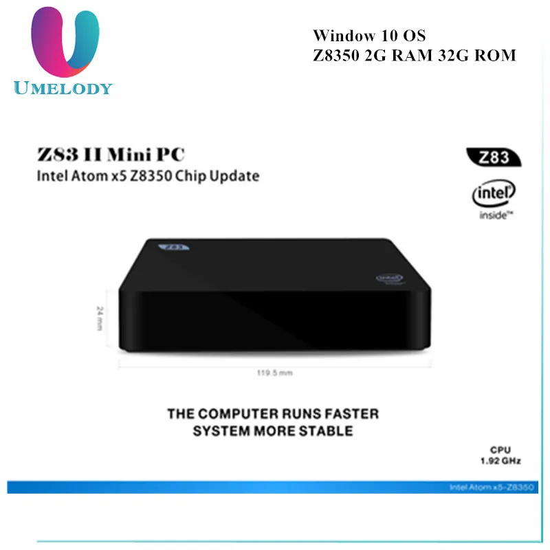 2017 Newest Z83II Mini PC Intel Z8350 2+32GB Intel HD Graphics 400 TV Box Z83II