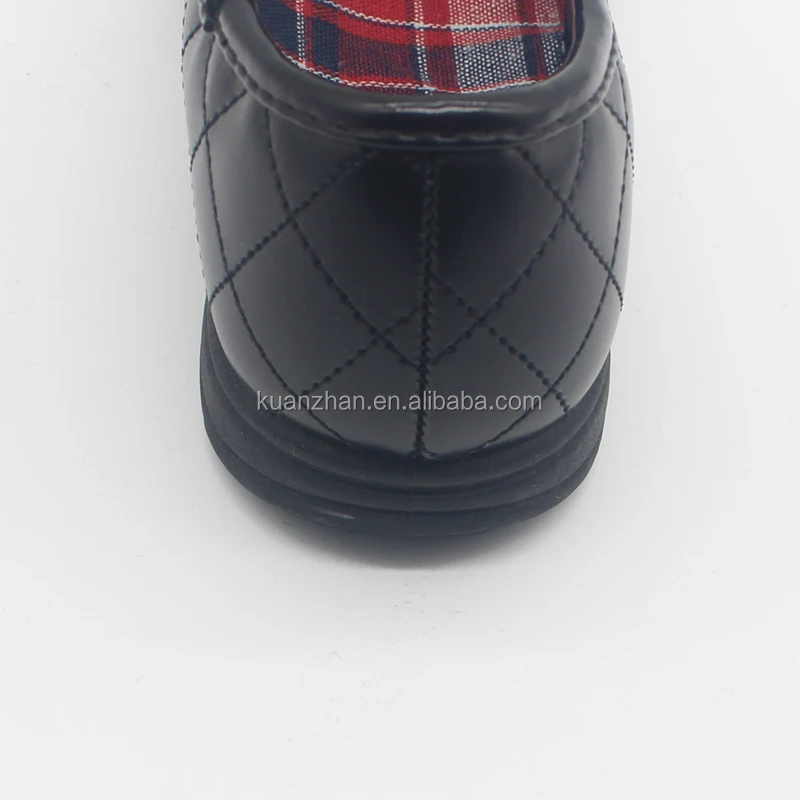 Hot sale kids school shoes PU upper PVC injections shoes