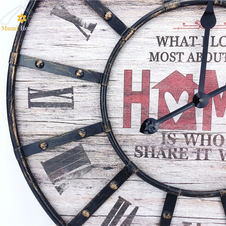 Antique Wooden Wall Clock Wholesale distressed wood wall clock