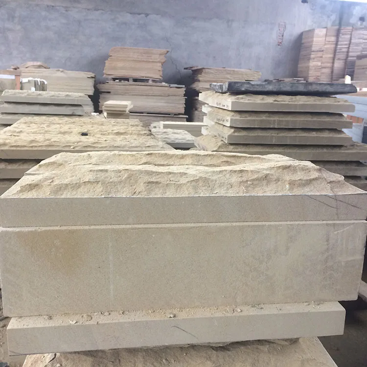 Натуральный садовый камень для облицовки стен песок каменные блоки цена гриб лицо бежевый песчаник