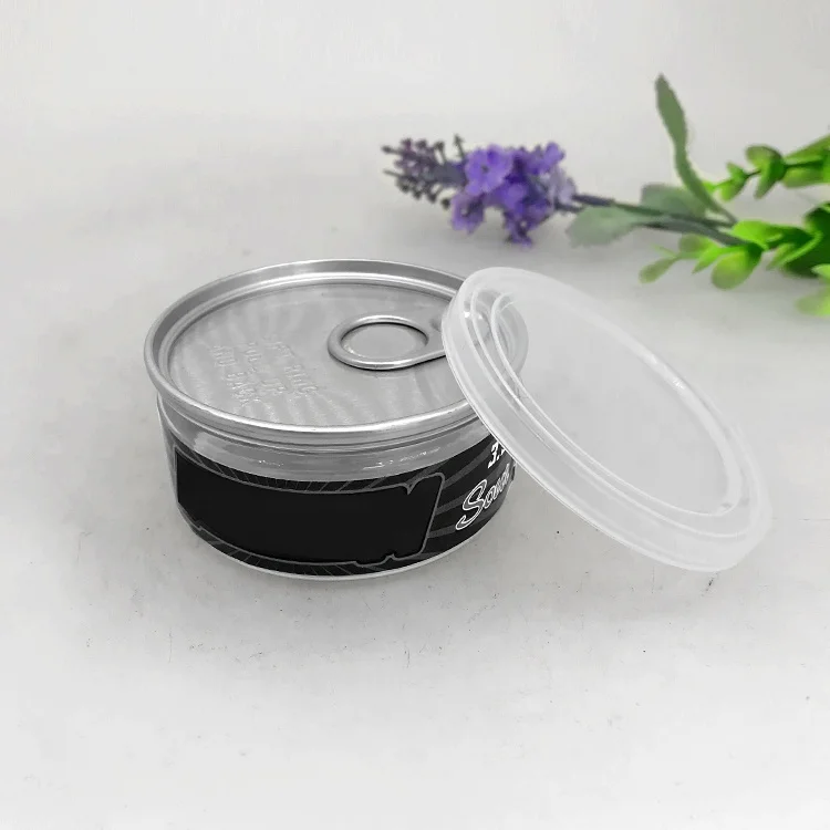 
100ml hemp containers self seal pet can with plastic cap 