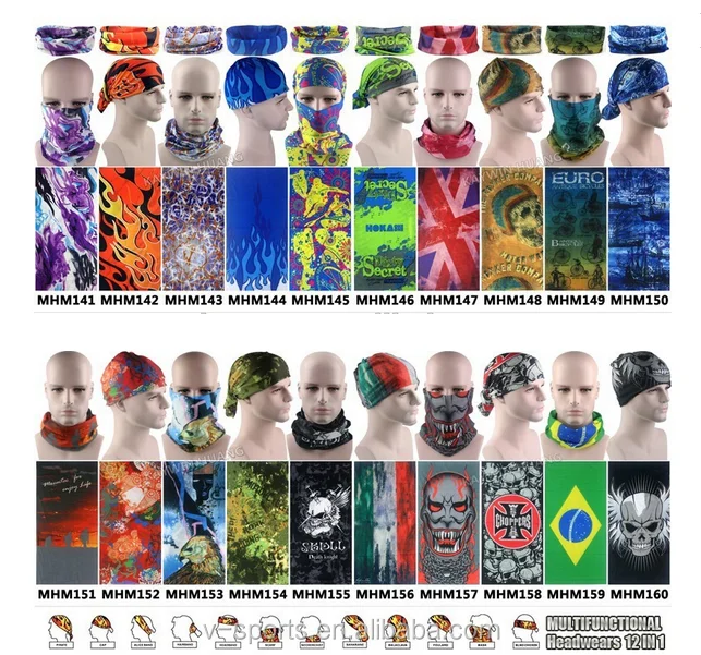 Wholesale Custom Logo Seamless Multifunctional headwear bandana