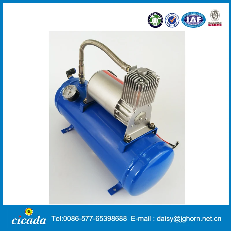 12V 1.6 Gallon Tank and 150 PSI Compressor