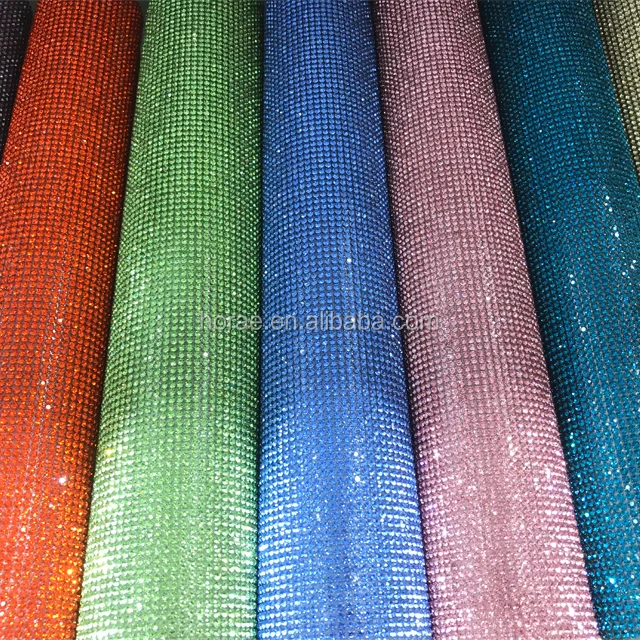 Hot sale Crystal Sheet Wholesale Rhinestone Mesh Sheet for clothing shoes and bags