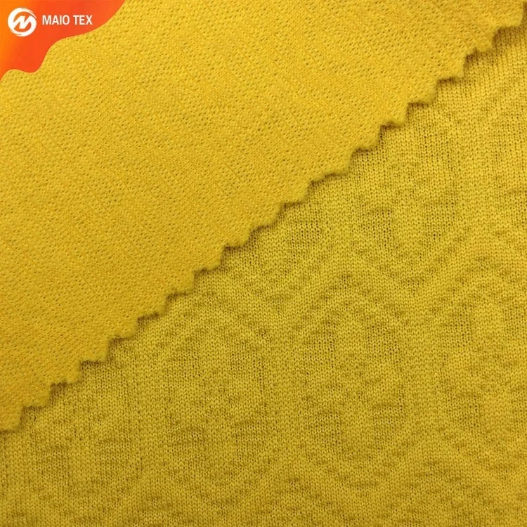 
knit manufacturer 4 way stretch 100% polyester spandex dobby jacquard fabric for dress 