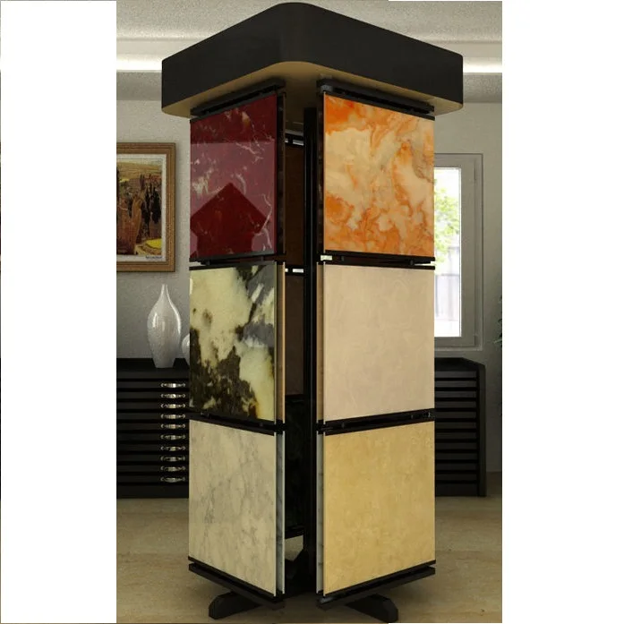 
New Style Strong Three Side Rotating Display Stand for Tile Marble Ceramic Panel 
