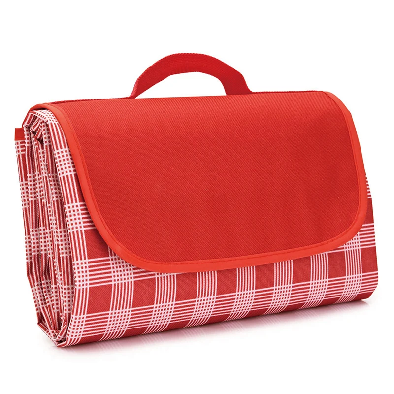 Good high quality extra large outdoor picnic blanket waterproof backing soft fleece material camping  mattress