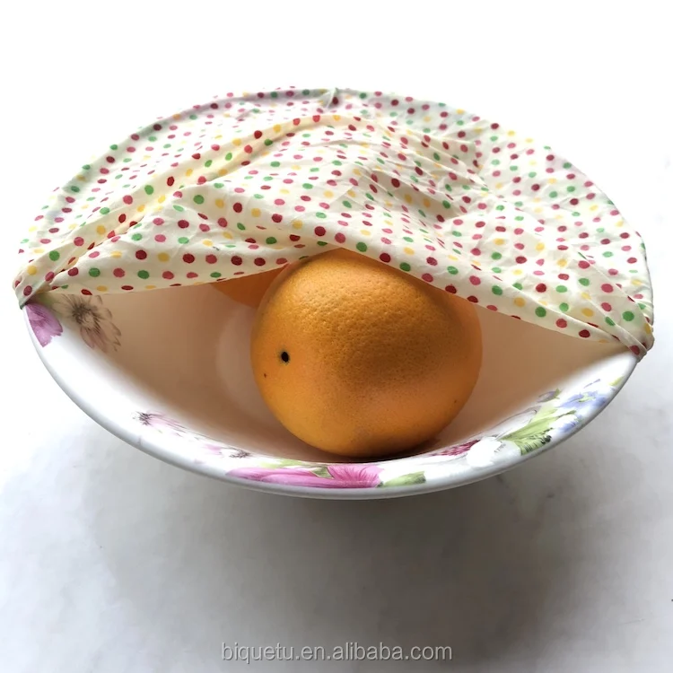 7 дней производства, одобренная LFGB ткань для пчелиного воска в горошек, пищевая пленка