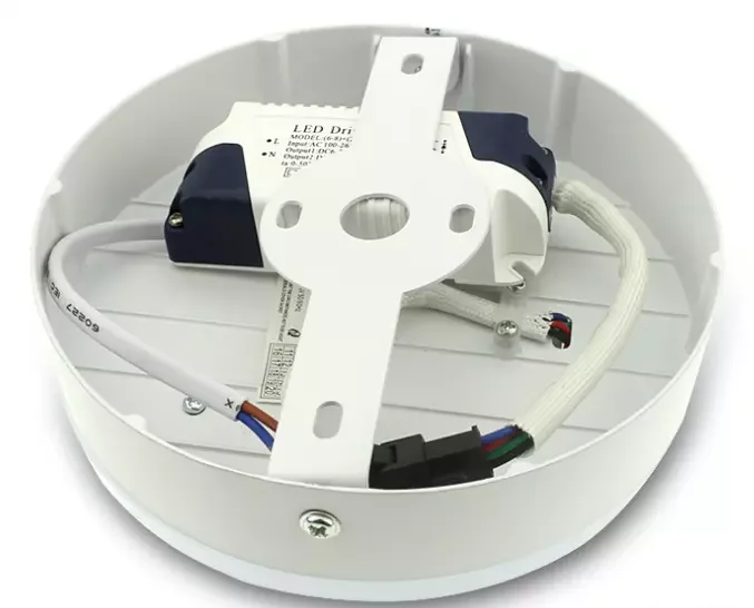 High quality double color recessed surface ceiling colour changing square round led panel light 18+6w