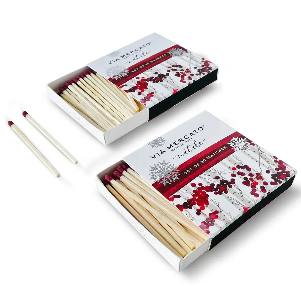 Top quality wooden safety candle matches colorful match head promotional matches