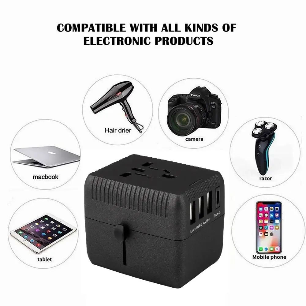 Corporate Gift USB Charger Universal Travel Adaptor All in One Plugs US UK US EU adapter
