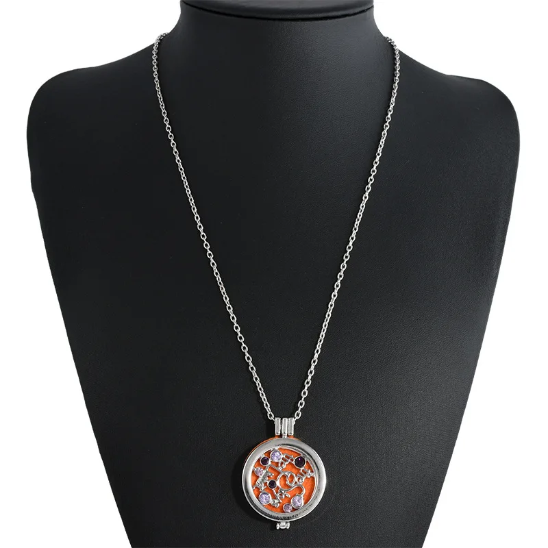 Perfume Essential Diffuser Box Pendant Necklace for Women Girls  Gold Plated Oil Diffuser Locket Necklace Jewelry