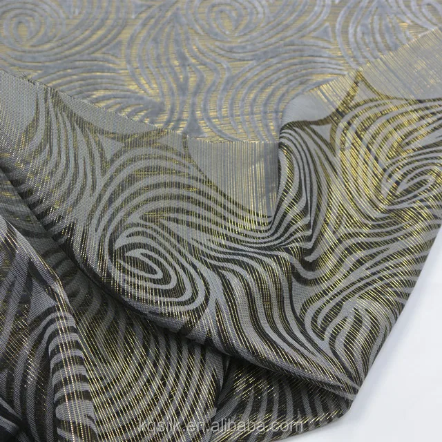 Новая модная однотонная/однотонная блестящая шелковая люрекс/Бархатная ткань с металлическим блеском